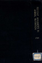 Recent advances in animal nutrition 1989