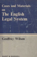 CASES AND MATERIALS ON THE ENGLISH LEGAL SYSTEM