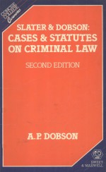 CASES AND STATUTES ON CRIMINAL LAW SECOND EDITION