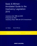 ANNOTATED GUIDE TO THE INSOLVENCY LEGISLATION VOLUME 1 THIRTEENTH EDITION