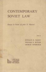 CONTEMPORARY SOVIET LAW ESSAYS IN HONOR OF JOHN N.HAZARD