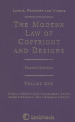 THE MODERN LAW OF COPYRIGHT AND DESIGNS VOLUME 1 FOURTH EDITION