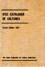 JFCC catalogue of cultures fourth edition 1987