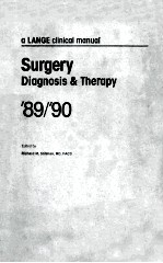 A LANGE CLINICAL MANUAL SURGERY DIAGNOSIS & THERAY '89/'90