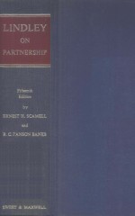 LINDLEY ON THE LAW OF PARTNERSHIP FIFTEENTH EDITION