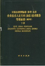 企业技术人员专业 岗位 技术职务等级标准 通用 下