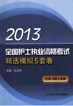 2013全国护士执业资格考试精选模拟5套卷