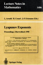 LECTURE NOTES IN MATHEMATICS 1486: LYAPUNOV EXPONENTS