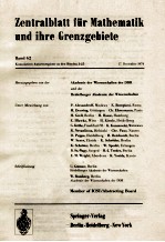 ZENTRALBLATT FUR MATHEMATIK UND IHRE GRENZGEBIETE