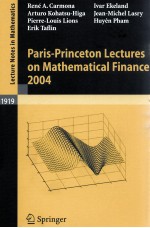 PARIS-PRINCETON LECTURES ON MATHEMATICAL FINANCE 2004