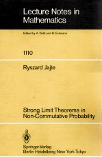 LECTURE NOTES IN MATHEMATICS 1110: STRONG LIMIT THEOREMS IN NON-COMMUTATIVE PROBABILITY