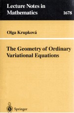 THE GEOMETRY OF ORDINARY VARIATIONAL EQUATIONS