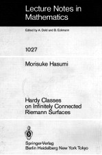 LECTURE NOTES IN MATHEMATICS 1027: HARDY CLASSES ON INFINITELY CONNECTED RIEMANN SURFACES