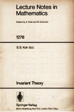 LECTURE NOTES IN MATHEMATICS 1278: INARIANT THEORY