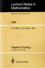 LECTURE NOTES IN MATHEMATICS 1286: ALGEBRAIC TOPOLOGY