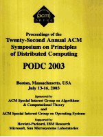 Proceedings of the Twenty-Second Annual ACM Symposium on Principles of Distributed Computing PODC 20