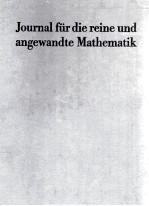 JOURNAL FUR DIE REINE NUD ANGEWANDTE MATHEMATIK