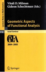 GEOMETRIC ASPECTS OF FUNCTIONAL ANALYSIS