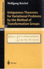 UNIQUENESS THEOREMS FOR VARIATIONAL PROBLEMS BY THE METHOD OF TRANSFORMATIO GROUPS