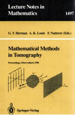 MATHEMATICAL METHODS IN TOMOGRAPHY