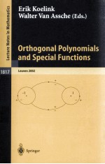 ORTHOGONAL POLYNOMIALS AND SPECIAL FUNCTIONS