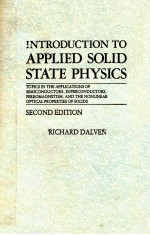 INTRODUCTION TO APPLIED SOLID ATATE PHYSICS SECOND EDITION