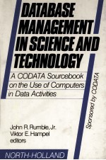 DATABASE MANAGEMENT IN SCIENCE AND TECHNOLOGY A CODATA Sourcebook on the Use of Computers in Data Ac