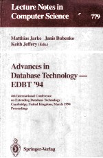 Lecture Notes in Computer Science 779 Advances in Database Technology-EDBT'94 4th International Conf