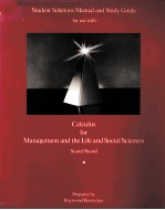 CALCULUS FOR MANAGEMENT AND THE LIFE AND SOCIAL SCIENCES