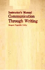 COMMUNICATION THROUGH WRITING