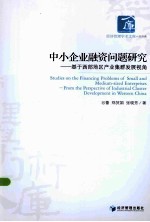 中小企业融资问题研究 基于西部地区产业集群发展视角