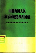 中越两国人民牢不可破的战斗团结 越南党政代表团访问中国文件集