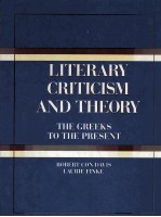 LITERARY CRITICISM AND THEORY THE GREEKS TO THE PRESENT