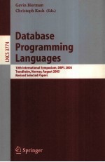 Lecture Notes in Computer Science 3774 Database Programming Languages 10th International Symposium