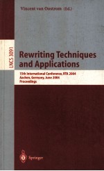 Lecture Notes in Computer Science 3091 Rewriting Techniques and Applications 15th International Conf