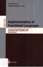 Lecture Notes in Computer Science 2312 Implementation of Functional Languages 13th International Wor