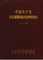 中国共产党山东省聊城地区组织史资料 1926-1987