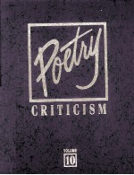 Poetry Criticism Volume 10