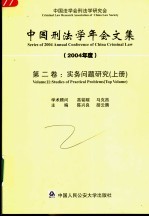 中国刑法学年会文集 2004年度 第2卷 实务问题研究 上