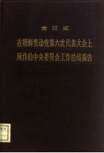 在朝鲜劳动党第六次代表大会所作的中央委员会工作总结报告 1980年10月10日