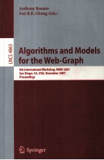 Lecture Notes in Computer Science 4863 Algorithms and Models for the Web-Graph 5th International Wor