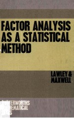 Factor Analysis As A Statistical Method