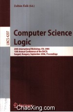 Lecture Notes in Computer Science 4207 Computer Science Logic 20th International Workshop