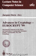 Lecture Notes in Computer Science 1592 Advances in Cryptology-EUROCRYPT'99 International Conference