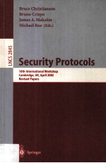 Lecture Notes in Computer Science 2845 Security Protocols 10th International Workshop