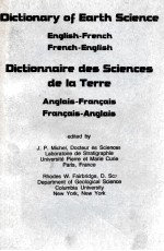 DICTION OF EARTH SCIENCE DICTIONNAIRE  DES SCIENCES