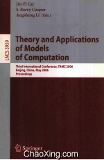 Lecture Notes in Computer Science 3959 Theory and Applications of Models of Computation Third Intern