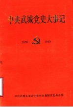 中共武城党史大事记 1926-1949