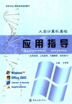 大学计算机基础应用指导 应用实例、上机指导、问题解答、综合练习