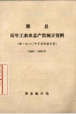 鄞县历年工农业总产值统计资料 按1980年不变价格计算 1949-1982年